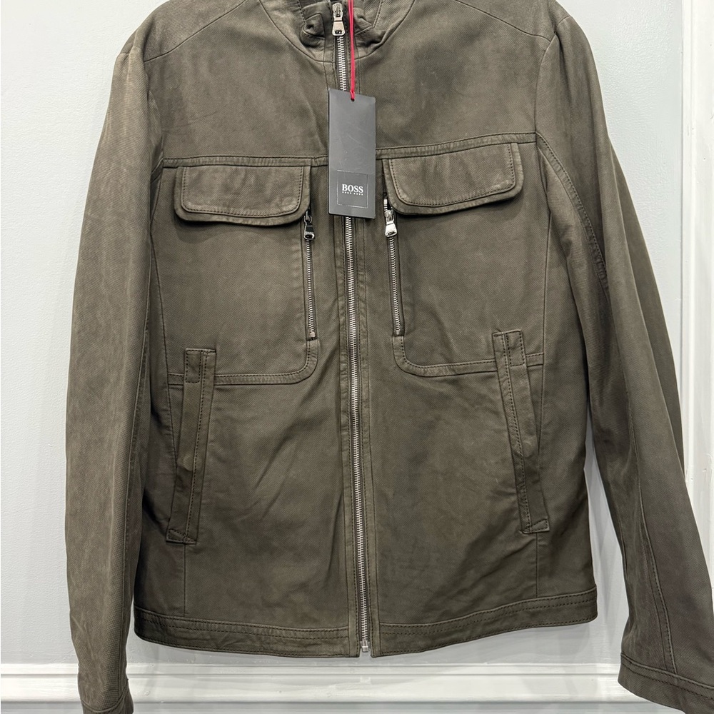BOSS Men's Khaki Field Jacket